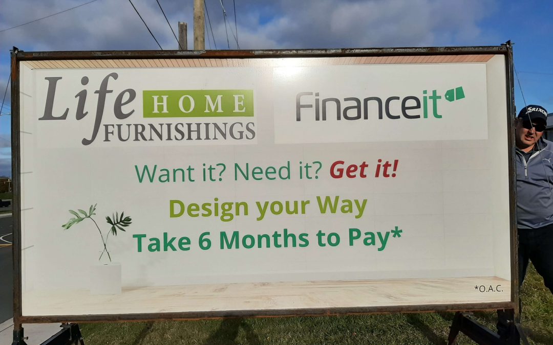 Life home furnishings sign