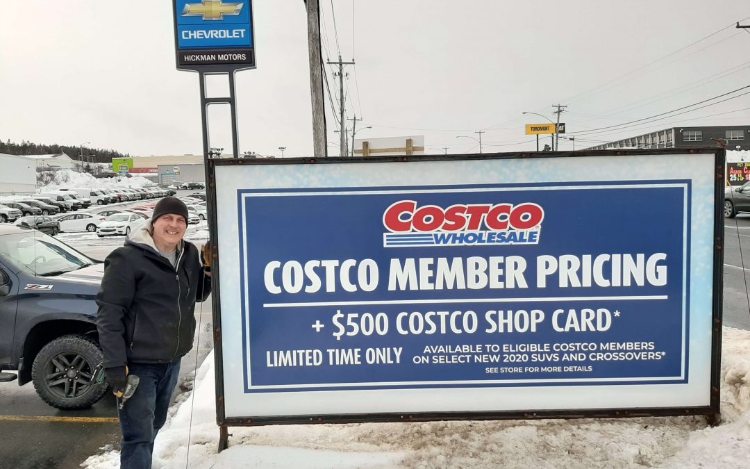 Costco member pricing sign